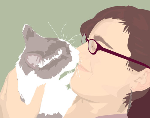 Athena and a kitten